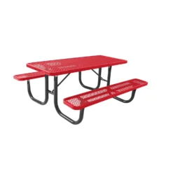 UltraSite Plastic Red 96 In. Rectangle Picnic Table